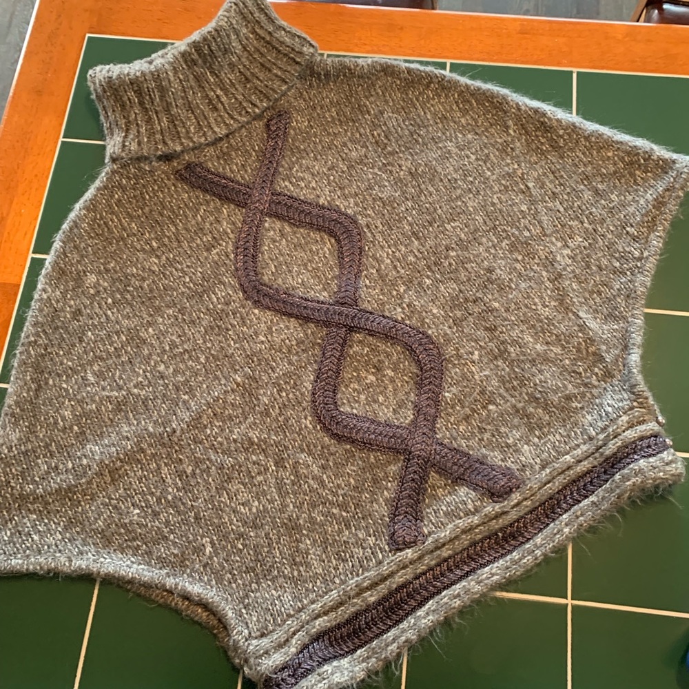 Gray Turtleneck Poncho Sweater BCBGirls